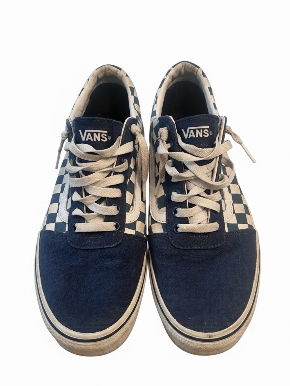 Vans Navy and White Checkerboard Old Skool Sneakers